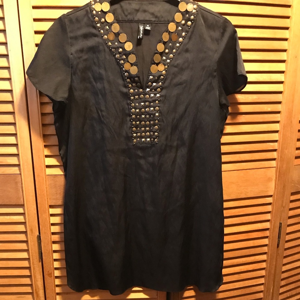 Relativity Black Tunic with Embellishments